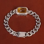 دستبند سیترین مردانه کد 31553