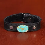 دستبند چرم فیروزه مردانه کد 31572