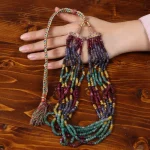 گردنبند چند رج زمرد و یاقوت کد 31103