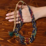 گردنبند چند رج زمرد و یاقوت کد 31104