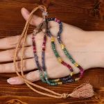 گردنبند رج زمرد و یاقوت کد 31105