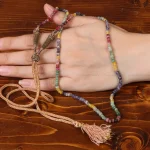 گردنبند رج زمرد و یاقوت کد 31106