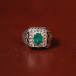 انگشتر زمرد مردانه کد 31259