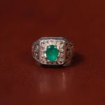 انگشتر زمرد مردانه کد 31267