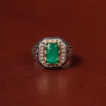 انگشتر زمرد مردانه کد 31269