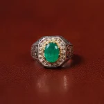 انگشتر زمرد مردانه کد 31270