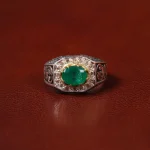 انگشتر زمرد مردانه کد 31273