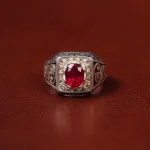 انگشتر یاقوت سرخ مردانه کد 31274