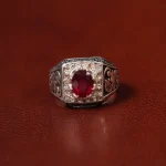 انگشتر یاقوت سرخ مردانه کد 31277