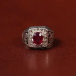 انگشتر یاقوت سرخ مردانه کد 31278