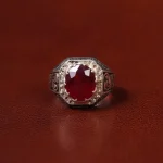 انگشتر یاقوت سرخ مردانه کد 31281
