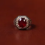 انگشتر یاقوت سرخ مردانه کد 31282