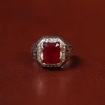 انگشتر یاقوت سرخ مردانه کد 31284