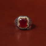 انگشتر یاقوت سرخ مردانه کد 31285