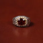 انگشتر گارنت مردانه کد 31287