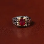 انگشتر یاقوت سرخ مردانه کد 31288