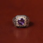 انگشتر آمیتیست مردانه کد 31294