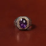 انگشتر آمیتیست مردانه کد 31296