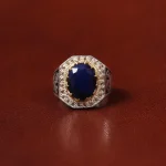 انگشتر یاقوت کبود مردانه کد 31299