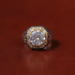 انگشتر موزانایت مردانه کد 31305