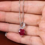 گردنبند یاقوت سرخ زنانه کد 31319