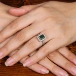 انگشتر زمرد زنانه کد 31320