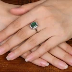 انگشتر زمرد زنانه کد 31322