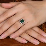 انگشتر زمرد زنانه کد 31323