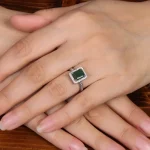 انگشتر زمرد زنانه کد 31325