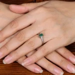 انگشتر زمرد زنانه کد 31331