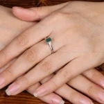 انگشتر زمرد زنانه کد 31332