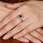 انگشتر زمرد زنانه کد 31334