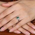 انگشتر زمرد زنانه کد 31335