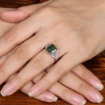 انگشتر زمرد زنانه کد 31336