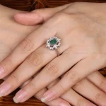 انگشتر زمرد زنانه کد 31340