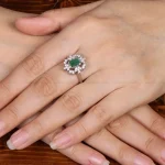 انگشتر زمرد زنانه کد 31341