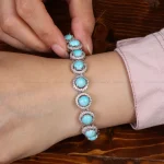 دستبند فیروزه زنانه کد 31345
