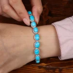 دستبند فیروزه زنانه کد 31347