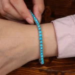 دستبند فیروزه زنانه کد 31349