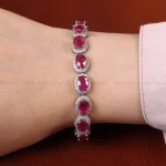 دستبند یاقوت سرخ زنانه کد 31351