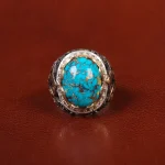 انگشتر فیروزه شجری مردانه کد 31385