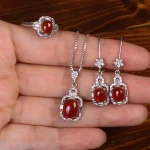 نیم ست عقیق زنانه کد 31419