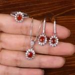 نیم ست عقیق زنانه کد 31421