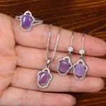 نیم ست عقیق سوسنی زنانه کد 31433