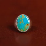 انگشتر فیروزه شجری مردانه کد 31437