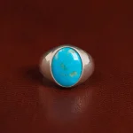 انگشتر فیروزه شجری مردانه کد 31438