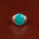 انگشتر فیروزه عجمی مردانه کد 31442