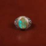 انگشتر فیروزه شجری مردانه کد 31457