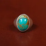 انگشتر فیروزه شجری مردانه کد 31465