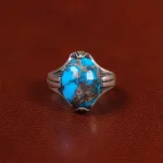 انگشتر فیروزه شجری مردانه کد 31467